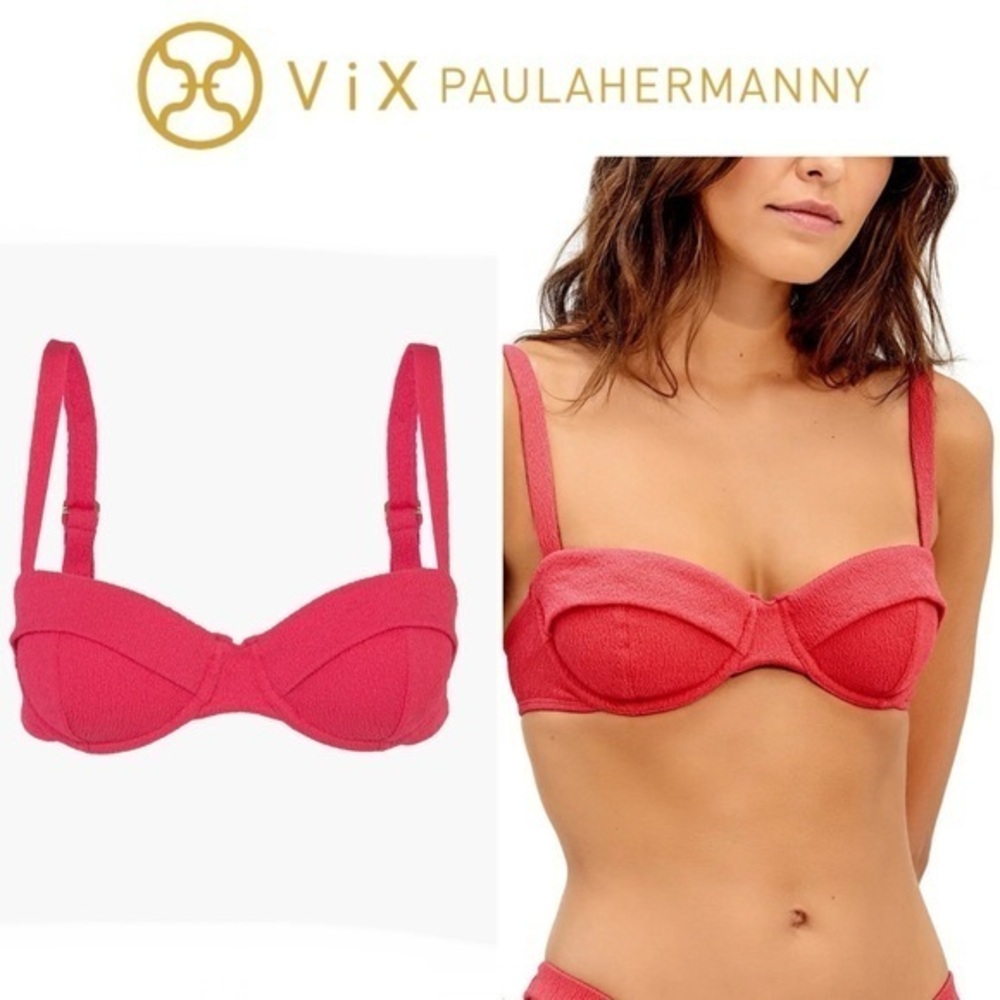 ViX Firenze Jade Bikini Top sz S in Pink